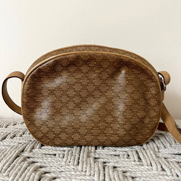 CELINE Paris Macadam Vinyl and Leather Crossbody Bag - Picture 3 of 14